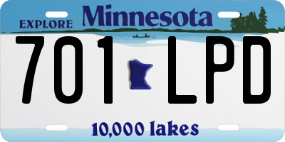 MN license plate 701LPD