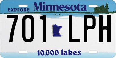 MN license plate 701LPH