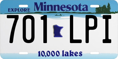 MN license plate 701LPI