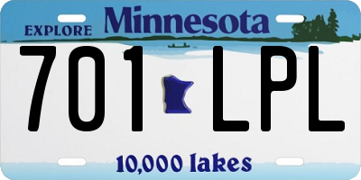 MN license plate 701LPL