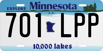 MN license plate 701LPP