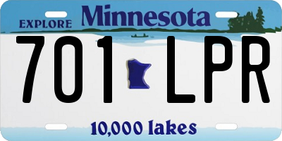 MN license plate 701LPR