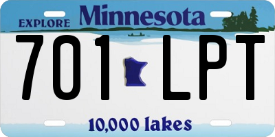 MN license plate 701LPT