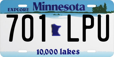 MN license plate 701LPU