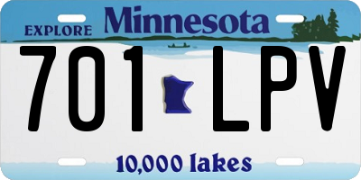 MN license plate 701LPV