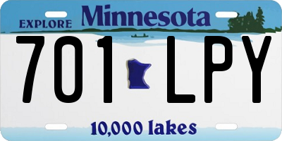 MN license plate 701LPY