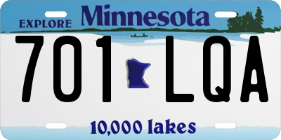 MN license plate 701LQA