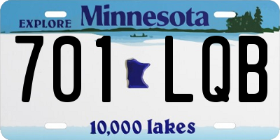 MN license plate 701LQB