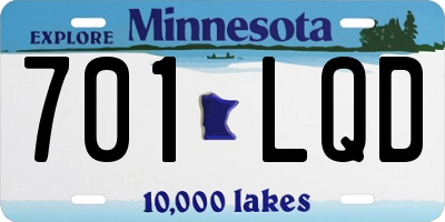 MN license plate 701LQD