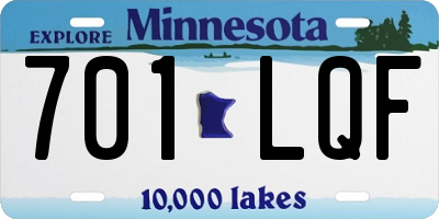 MN license plate 701LQF