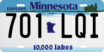 MN license plate 701LQI