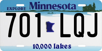 MN license plate 701LQJ