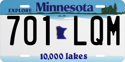 MN license plate 701LQM