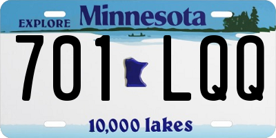 MN license plate 701LQQ
