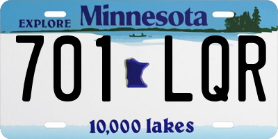 MN license plate 701LQR