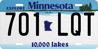 MN license plate 701LQT