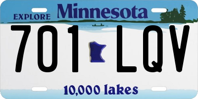 MN license plate 701LQV