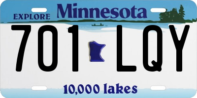 MN license plate 701LQY