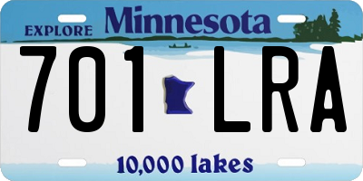 MN license plate 701LRA