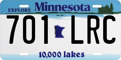 MN license plate 701LRC