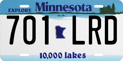 MN license plate 701LRD