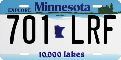 MN license plate 701LRF
