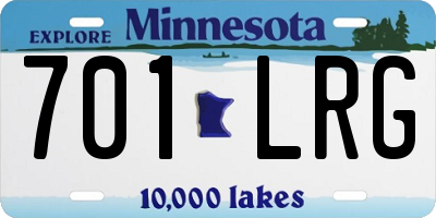 MN license plate 701LRG
