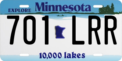 MN license plate 701LRR