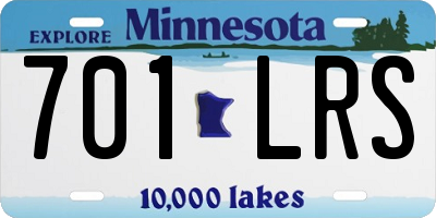 MN license plate 701LRS