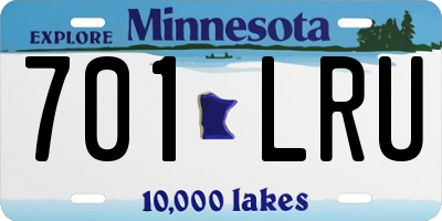 MN license plate 701LRU