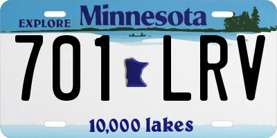 MN license plate 701LRV