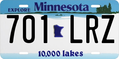 MN license plate 701LRZ