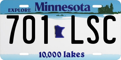 MN license plate 701LSC