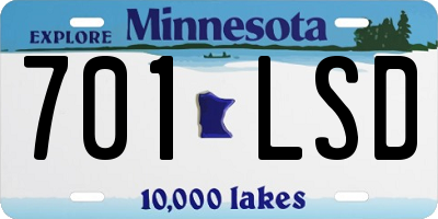 MN license plate 701LSD