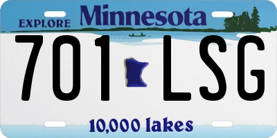 MN license plate 701LSG