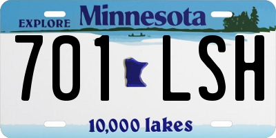 MN license plate 701LSH
