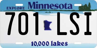 MN license plate 701LSI