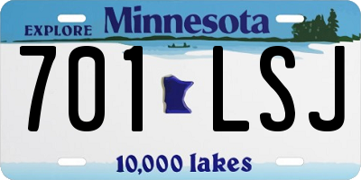 MN license plate 701LSJ