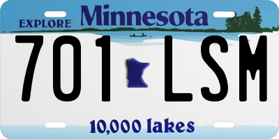 MN license plate 701LSM
