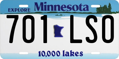 MN license plate 701LSO