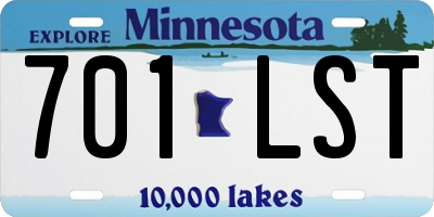 MN license plate 701LST