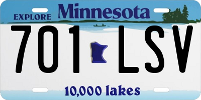 MN license plate 701LSV