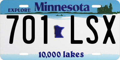 MN license plate 701LSX