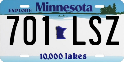 MN license plate 701LSZ