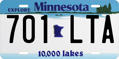 MN license plate 701LTA