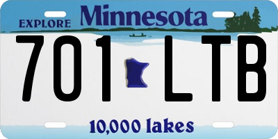 MN license plate 701LTB