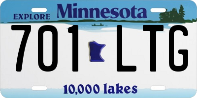 MN license plate 701LTG