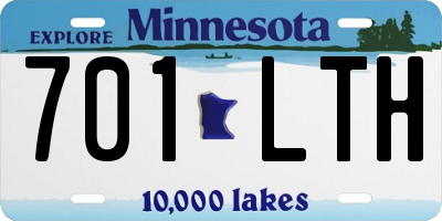 MN license plate 701LTH