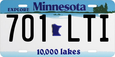 MN license plate 701LTI