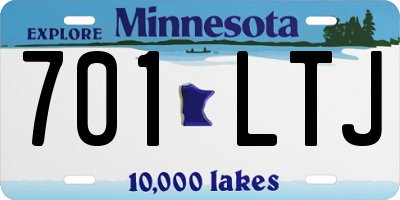 MN license plate 701LTJ